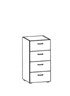 X-Time Work IDEI43B/P 2 OH Schubladenschrank