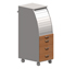 Idea und X-Time Work Rollcontainer IDE7420/M mit Rolladentür und drei Schubladen + Schreibstiftenablage