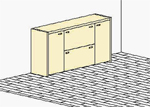 Sideboardkombination 3 H90 aus der Büromöbelserie X-Time Work