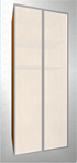 5OH Schrank mit Hohen Glastüren geätztes Glas und Rahmen